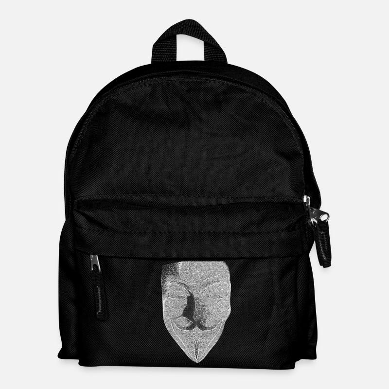Anonymous v like vendetta mask - Kids' Backpack - black