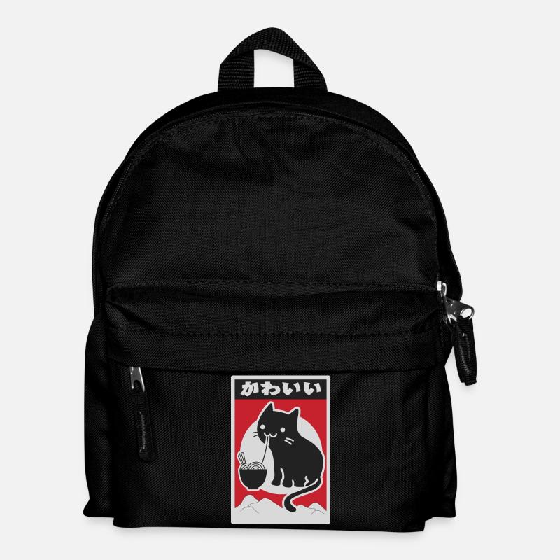 neko black love ramen - Kids' Backpack - black