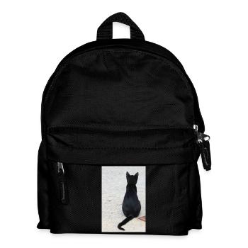 Katze Kätzchen Katzenshirt Geschenk - Kinder Rucksack - Schwarz - Vorne