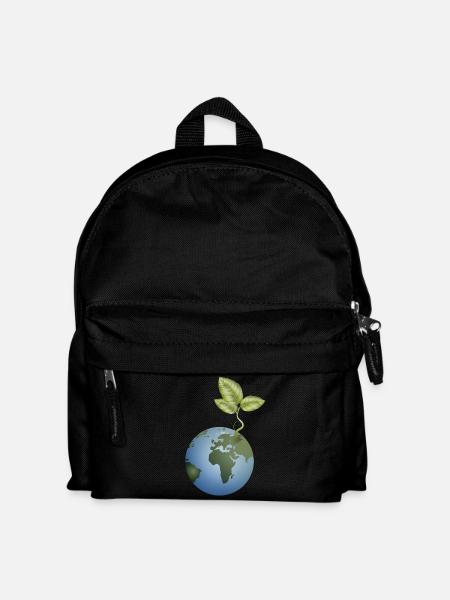 Samenkorn in der Erde entfaltet sich - Kinder Rucksack - Schwarz