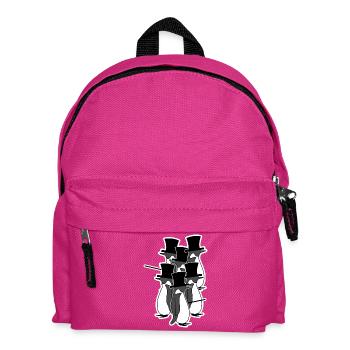 Vögel Vintage Pinguin Tier Seevogel Arktis - Kinder Rucksack - Fuchsia - Vorne