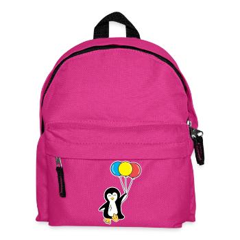 Luftballon Pinguin Vogel Tier Seevogel Zoo - Kinder Rucksack - Fuchsia - Vorne
