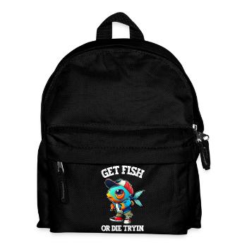 Get Fish or Die Tryin - Humour Pêche - Sac à dos Enfant - noir - Devant