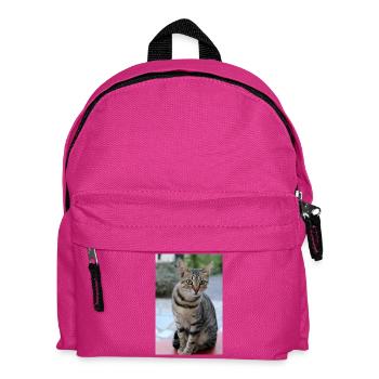 Katze Kätzchen Poster Katzenposter - Kinder Rucksack - Fuchsia - Vorne