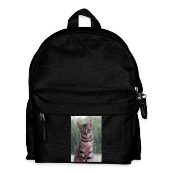 Katze Kätzchen - Kinder Rucksack - Schwarz - Vorne