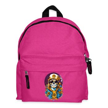 Sugar Skull - Kids' Backpack - fuchsia - Front