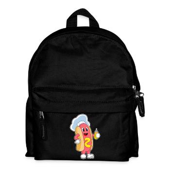 Hot Dog Cook Mustard Cooking - Kids' Backpack - black - Front