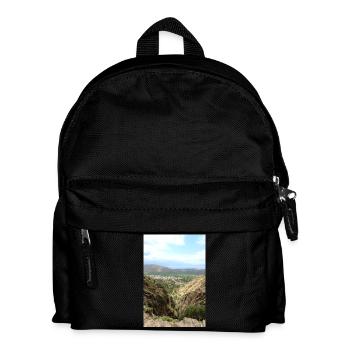 Montagnes de montagne Paysage de montagne Poster - Sac à dos Enfant - noir - Devant