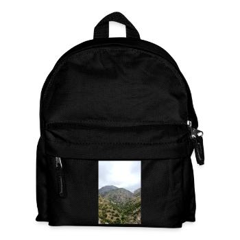 Mountain Mountains Mountain Landscape Poster - Kids' Backpack - black - Front