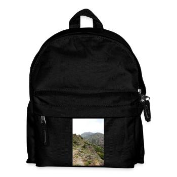 Berg Berge Berglandschaft Poster - Kinder Rucksack - Schwarz - Vorne
