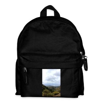 Mountain Mountains Mountain Landscape Poster - Kids' Backpack - black - Front