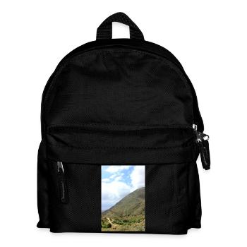 Montagnes de montagne Paysage de montagne Poster - Sac à dos Enfant - noir - Devant