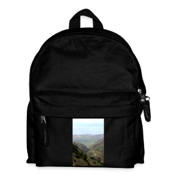 Montagnes de montagne Paysage de montagne Poster - Sac à dos Enfant - noir - Devant
