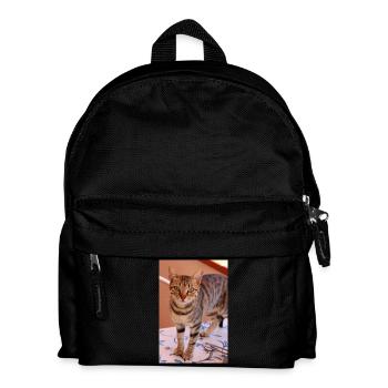 Katze, Kätzchen - Kinder Rucksack - Schwarz - Vorne