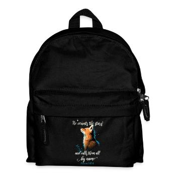 Bibelvers Christlich Religiöses Motiv - Kinder Rucksack - Schwarz - Vorne