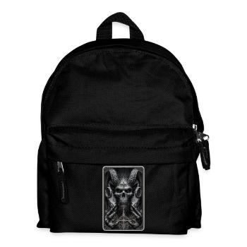 Démon avec des cornes et un pentagramme - Sac à dos Enfant - noir - Devant