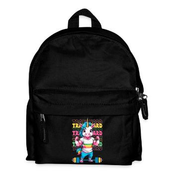 Bodybuilder Einhorn - Kinder Rucksack - Schwarz - Vorne