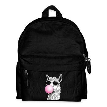 Bubble Lama mit humorvoller Sonnenbrille - Kinder Rucksack - Schwarz - Vorne