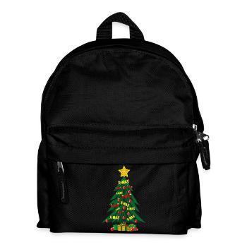 Sapin de Noël avec beaucoup d’amour et d’étoile. - Sac à dos Enfant - noir - Devant