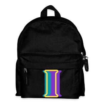 Mehrfarbiger Buchstabe i - Kinder Rucksack - Schwarz - Vorne