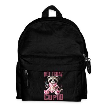 Anti-Valentinstag - Chill Relax - Not Today Cupid - Kinder Rucksack - Schwarz - Vorne