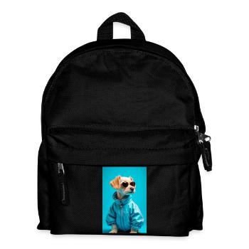 super süße Hunde Fashion Victims – Malteser - Kinder Rucksack - Schwarz - Vorne