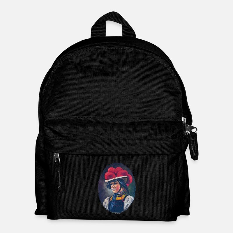 Black Forest Maidle with Bollenhut - Kids' Backpack - black