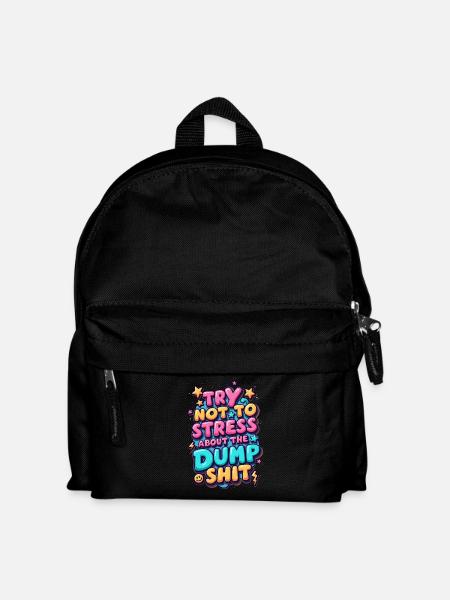 Try Not To Stress - Kids' Backpack - black