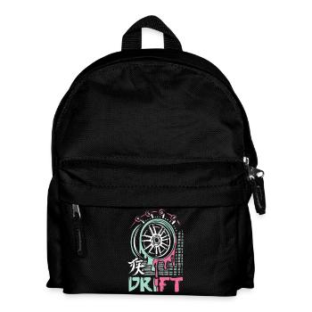 JDM Drift Rim – Japanese Car Tuning Art - Kids' Backpack - black - Front