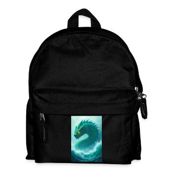 Riesige Schlange, die das Midgard-Monster umkreist - Kinder Rucksack - Schwarz - Vorne