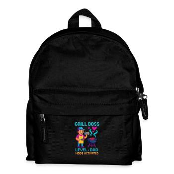 Grill Dad Mode Activated Grillen Vater Gaming - Kinder Rucksack - Schwarz - Vorne