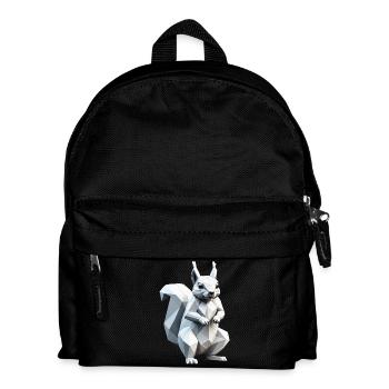 Eichhörnchen - Niedliches Design mit niedrigem Polygon - Kinder Rucksack - Schwarz - Vorne