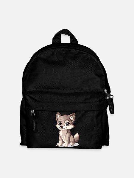 little cute wolf - Kids' Backpack - black