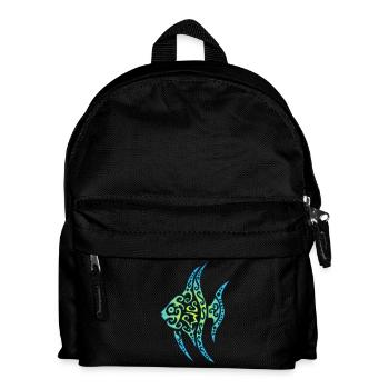 Blue Tropical Fish - Kids' Backpack - black - Front