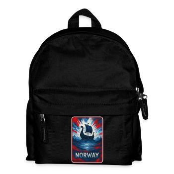 Norway Landscape Flags Design - Kids' Backpack - black - Front
