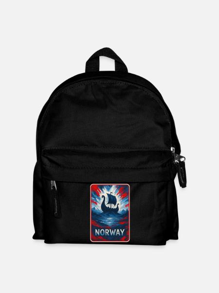 Norwegen Landschaft Flaggen Design - Kinder Rucksack - Schwarz