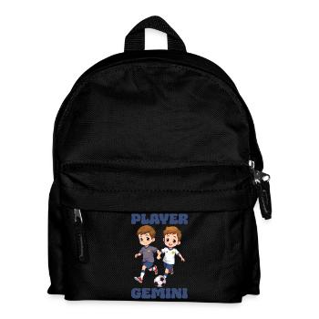 Fußball Sternzeichen Zwillinge Player Gemini Ball - Kinder Rucksack - Schwarz - Vorne