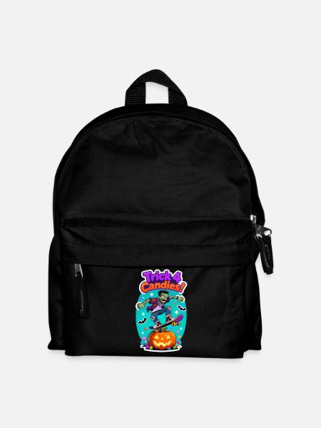 Trick 4 Candies Halloween Skateboard Tee - Kids' Backpack - black
