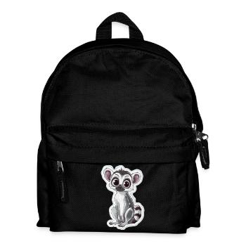 Lemur - Kinder Rucksack - Schwarz - Vorne