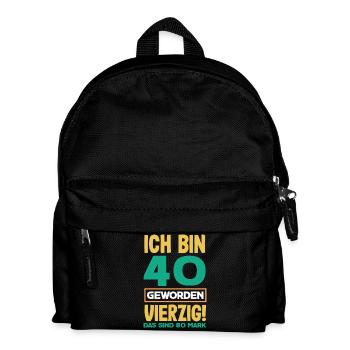 Funny 40th Birthday Gift Birthday Shirt - Kids' Backpack - black - Front