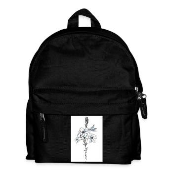 Blue lillies - Kids' Backpack - black - Front