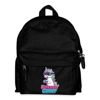 Unicorn Gamer VR Edition - Kinder Rucksack - Schwarz - Vorne