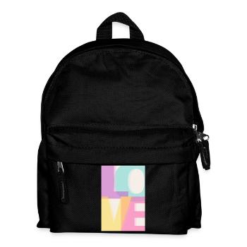 LOVE  Pastell  - Kinder Rucksack - Schwarz - Vorne