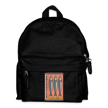 Anchovies Drei Dosen Zitronenöl - Kinder Rucksack - Schwarz - Vorne