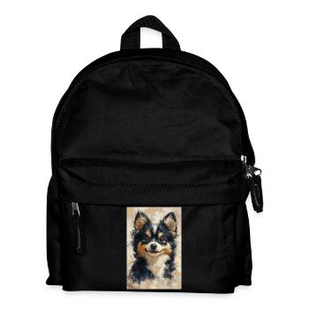 Illustration of a dog - Kids' Backpack - black - Front