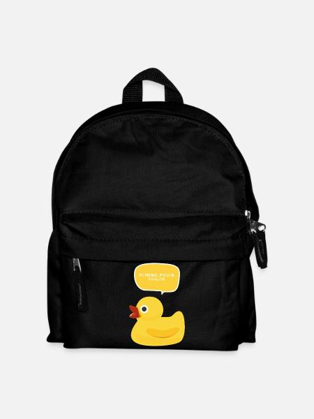 Feathered. Focused. Fabulous Duck Design - Kids' Backpack - black