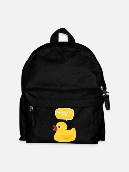 Waddle I Do Next Duck Design - Kids' Backpack - black