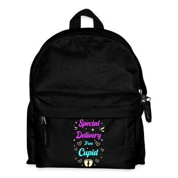 Werdende Eltern Valentinstag Gender Reveal - Kinder Rucksack - Schwarz - Vorne