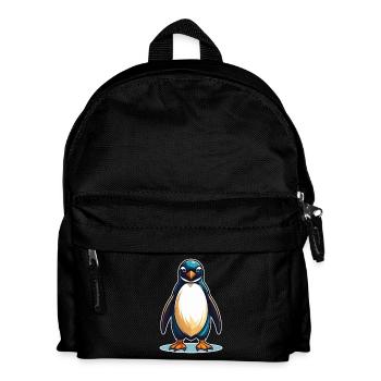 Cool Penguin – Mignon, effronté et sympathique - Sac à dos Enfant - noir - Devant