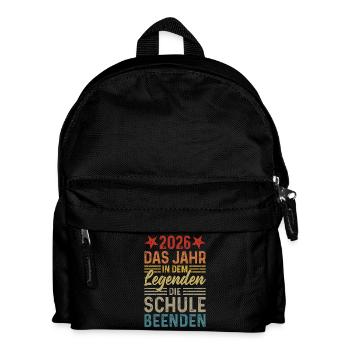 2026 Das Jahr in dem Legenden die Schule beenden - Kinder Rucksack - Schwarz - Vorne
